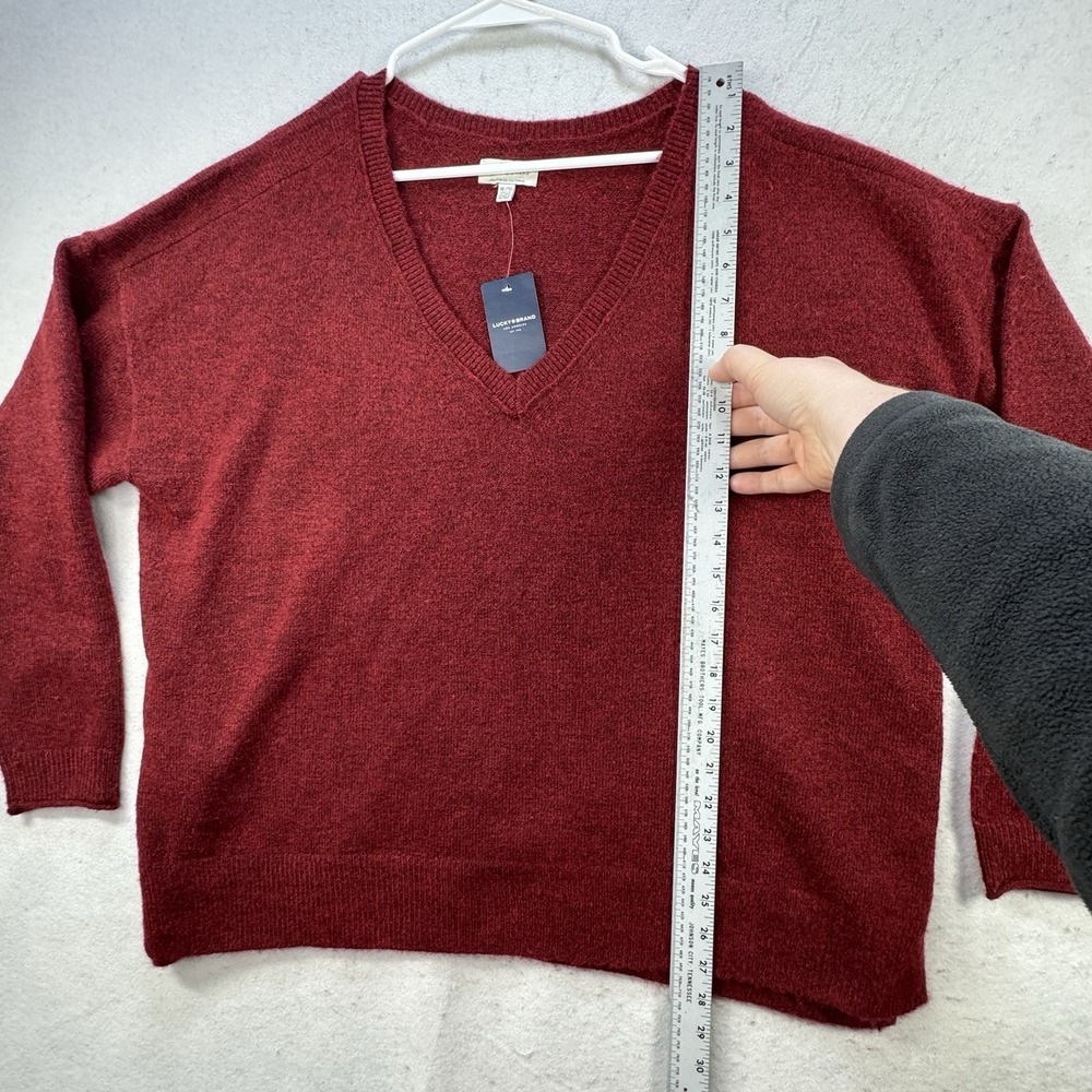 NEW $89 Lucky Brand Cloud Soft V-Neck Sweater Women's XL‎  Wool Blend Oversized - Picture 5 of 12